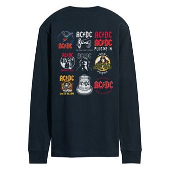 Men's ACDC Logo Grid Long Sleeve Graphic Tee