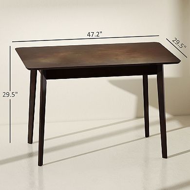 HOMCOM Dining Table for 4, 47.2inch Rectangular Kitchen Table