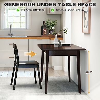 HOMCOM Dining Table for 4, 47.2inch Rectangular Kitchen Table