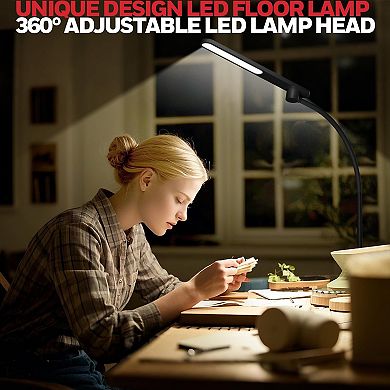 Honeywell F4 Sunturalux Gooseneck Floor Lamp 700LM Dimmable Standing Light