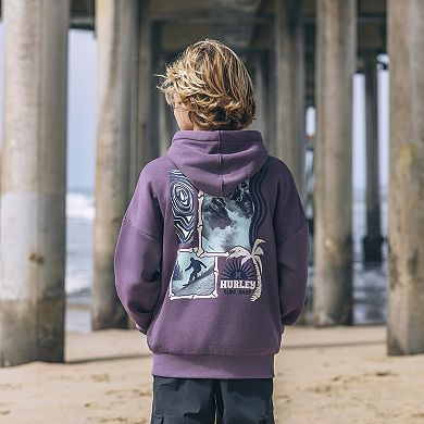 Boys 8-20 Hurley Fleece Graphic Pullover Oversized Hoodie