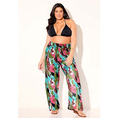 Swimsuits for All Women's Elastic Waist Lounge Cover Up Pant