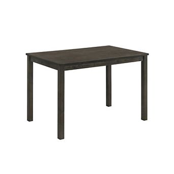 Muly Dining Table, 43 Inch Rectangular Top, Gray-Brown Wood Legs