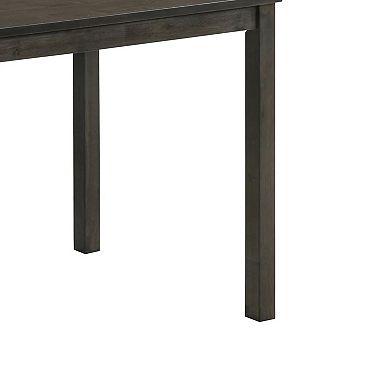 Muly Dining Table, 43 Inch Rectangular Top, Gray-Brown Wood Legs