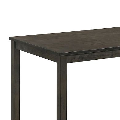 Muly Dining Table, 43 Inch Rectangular Top, Gray-Brown Wood Legs