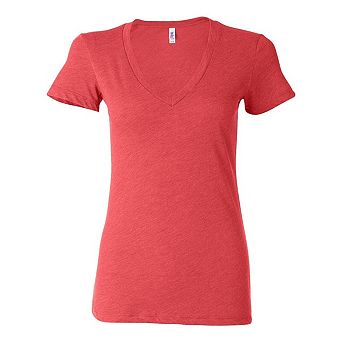 BELLA + CANVAS Womens Triblend Deep V-Neck Tee