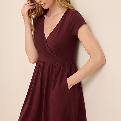 Organic Fit & Flare Crossover Dress