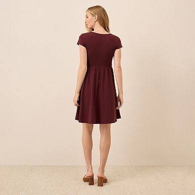 Organic Fit & Flare Crossover Dress