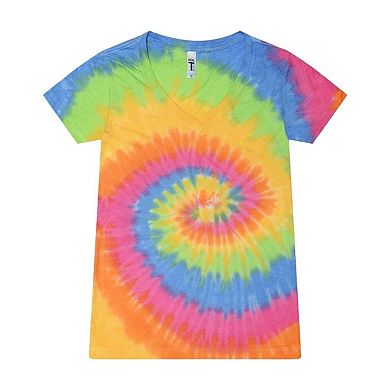 Colortone Women´s Tie-Dyed V-Neck T-Shirt