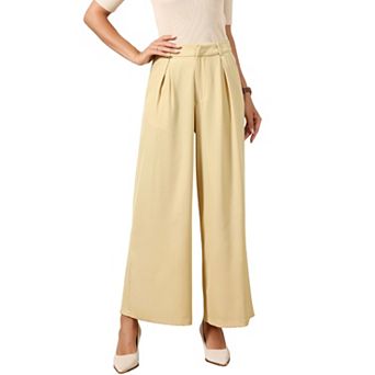 Wide Leg Pants for Women's High Waisted Business Office Work Palazzo Pants with Pockets