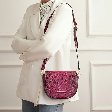 MKF Collection Amalia Croc-Embossed Crossbody Bag