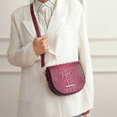 MKF Collection Amalia Croc-Embossed Crossbody Bag