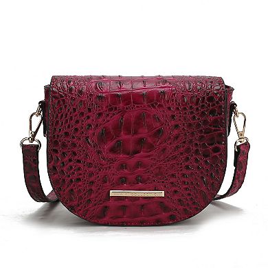 MKF Collection Amalia Croc-Embossed Crossbody Bag