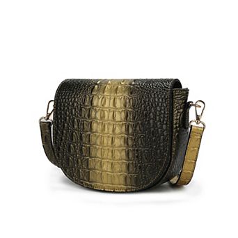 MKF Collection Amalia Croc-Embossed Crossbody Bag