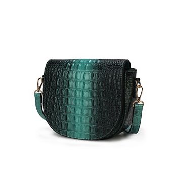 MKF Collection Amalia Croc-Embossed Crossbody Bag