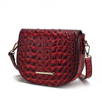 MKF Collection Amalia Croc-Embossed Crossbody Bag