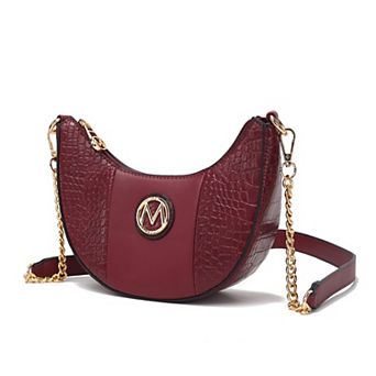 MKF Collection Amira Croc-Embossed Faux Leather Shoulder Bag