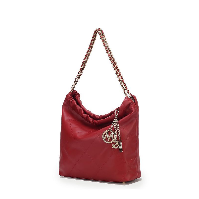 MKF Collection Celestine Quilted Shoulder Bag, Red