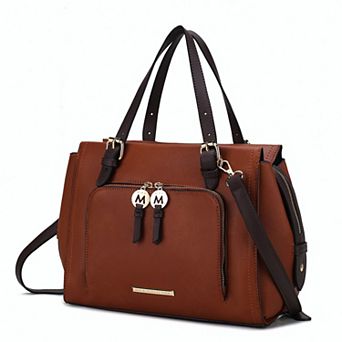 MKF Collection Elise Faux Leather Satchel Bag