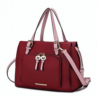 MKF Collection Elise Faux Leather Satchel Bag