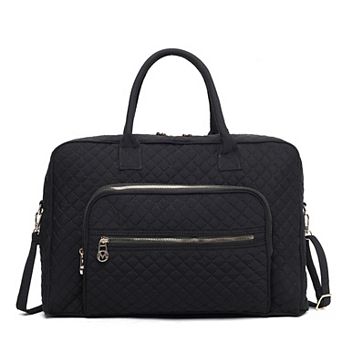 MKF Collection Jayla Solid Quilted Cotton Duffel Bag