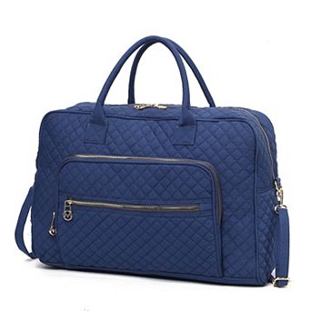 MKF Collection Jayla Solid Quilted Cotton Duffel Bag