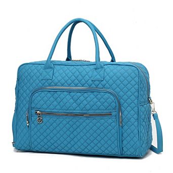 MKF Collection Jayla Solid Quilted Cotton Duffel Bag
