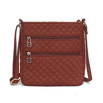 MKF Collection Lainey Solid Quilted Cotton Crossbody Bag