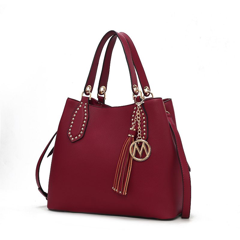 MKF Collection Lana Faux Leather Hobo Bag, Red
