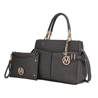 MKF Collection Tenna Faux Leather Satchel Bag