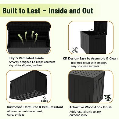 100-Gallon Water Resistant Deck Box