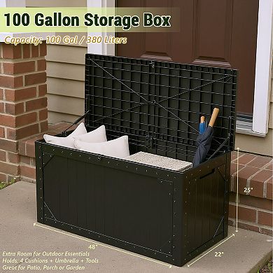 100-Gallon Water Resistant Deck Box
