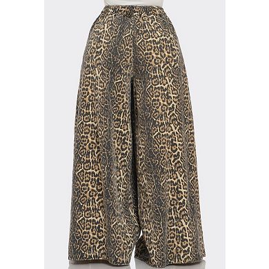Leopard Print Wide-leg Pants