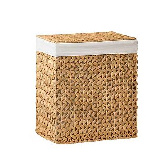 Judas Water Hyacinth Woven Brown Rectangular Laundry Hamper