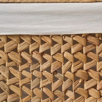 Judas Water Hyacinth Woven Brown Rectangular Laundry Hamper