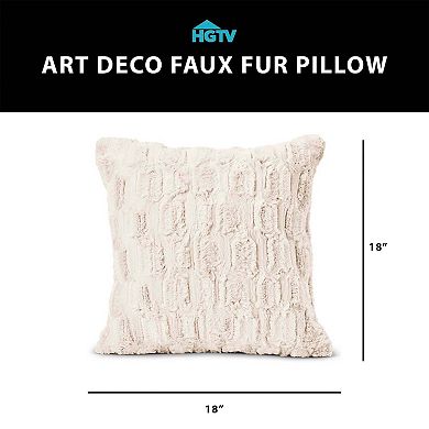 BrylaneHome Hgtv Art Deco Faux Fur Pillow