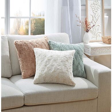 BrylaneHome Hgtv Art Deco Faux Fur Pillow