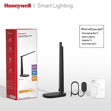 LED Desk Lamp HWT-H2 with USB Charging Timer and Flexible Arm