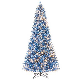 Costway 6/7/8/9 FT Artificial Christmas Tree, with 270/340/420/520 Warm White LED Lights