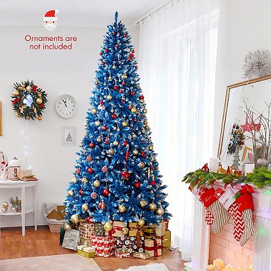 Costway 6/7/8/9 FT Artificial Christmas Tree, with 270/340/420/520 Warm White LED Lights