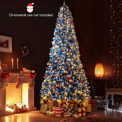 Costway 6/7/8/9 FT Artificial Christmas Tree, with 270/340/420/520 Warm White LED Lights