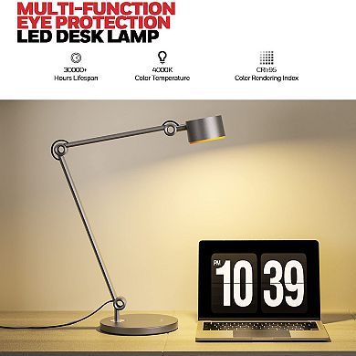 Honeywell 01A Sunturalux Architect Desk Lamp 4000K Dimmable Metal Swing Arm Office Light
