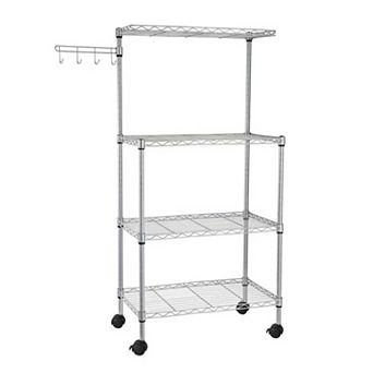 Kitchen Microwave Oven Stand Storage Cart 4 tier Rack