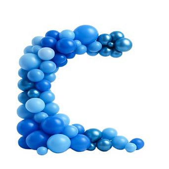 Blue Balloon Garland Kit 124 pc Light Blue & Royal Blue Balloons for Birthday & Party Decor