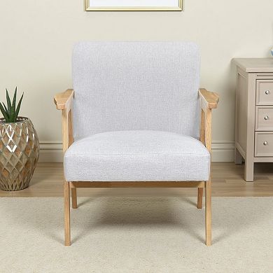 Cathy Accent Club Armchair, Wood Frame