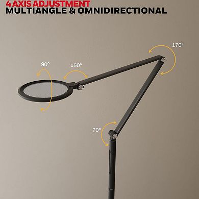 Honeywell F01BK Sunturalux Floor Lamp with Remote 5 Color Dimmable Standing Light