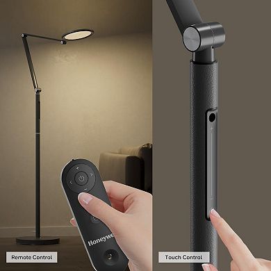 Honeywell F01BK Sunturalux Floor Lamp with Remote 5 Color Dimmable Standing Light