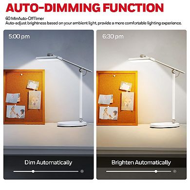 Honeywell H4 Sunturalux Desk Lamp 700LM Dimmable LED Light with Auto Dimming Timer