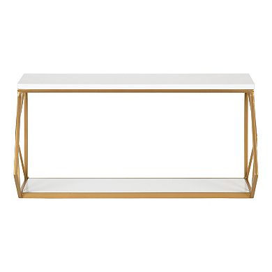 Brost Wood and Metal Wall Shelf 21 in.