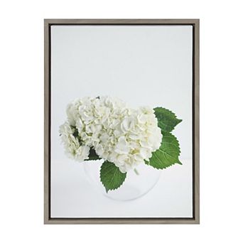 Sylvie Hydrangea Cluster Framed Canvas by Emiko and Mark Franzen of F2Images 18 in x 24 in